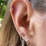 עגיל חישוק הליקס או עגיל חישוק לאף מכסף אמיתי 925