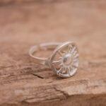 טבעת שמש עגולה פתוחה מיוצרת מכסף אמיתי 925. טבעת חברות מקורית.jpg