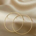 עגילי חישוק גדולים מגולדפילד אמיתי