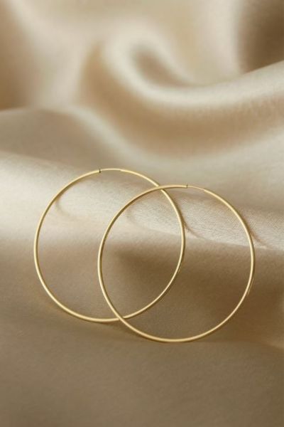 עגילי חישוק גדולים מגולדפילד אמיתי