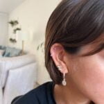 עגילי חישוק קטנים ועבים צמודים לאוזן מכסף 925