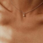 שרשרת לולאות עדינה מכסף עם פנינה לבנה אמיתית כסף 925 (2)