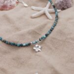 שרשרת צוקר אבנים אפטייט כחולות טבעיות ותליון פרח פלומריה מכסף טהור 925 1.jpg