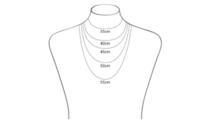 אורכי שרשראות למדריך מידות