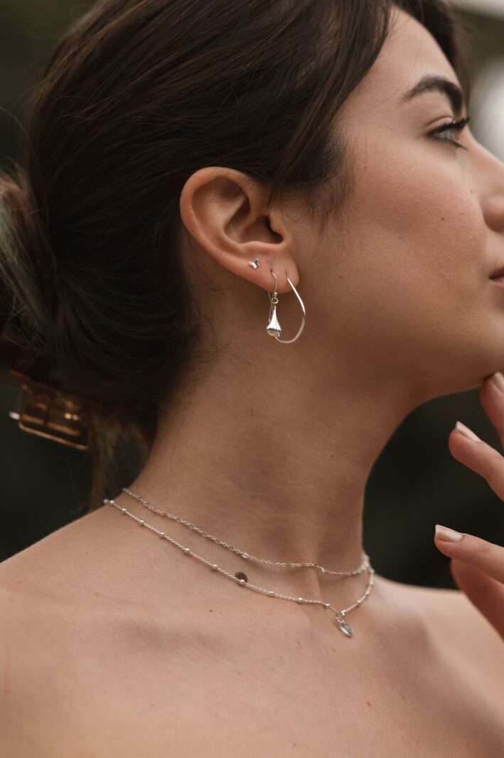 עגילי טיפה תלויים מכסף 925