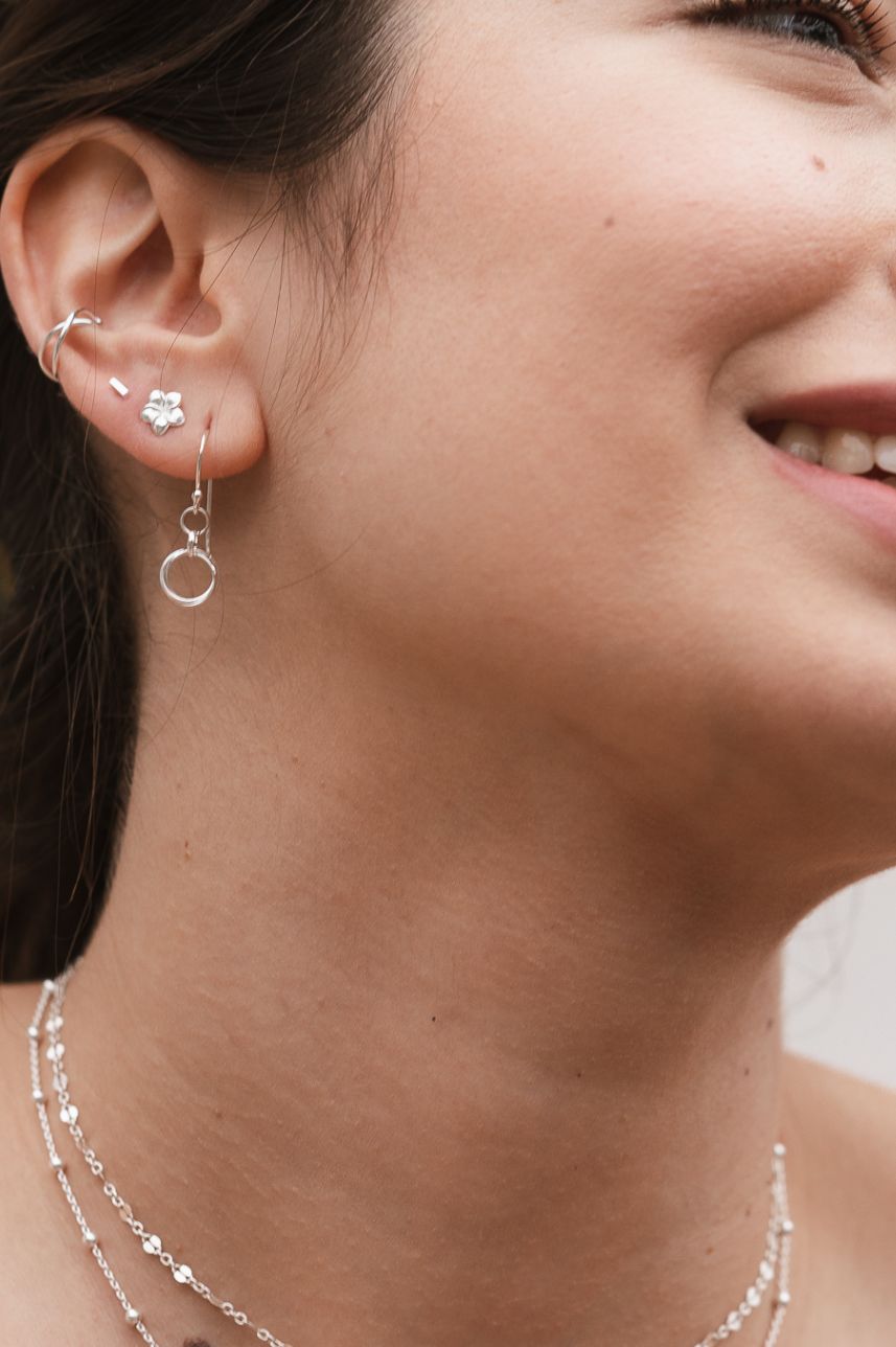 עגילי נשים מכסף אמיתי 925