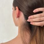 עגילי חישוק קטנים ועדינים בצורה מוארכת מכסף 925