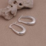 עגילי חישוק מוארכים קלאסיים ומלאים בסטייל מכסף טהור 925.jpg (2)