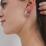 עגילי חישוק מניפה מדורגים עם נוכחות מכסף 925 (1)