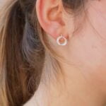 עגילי חישוק צמודים לאוזן מכסף טהור 925