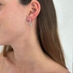 עגילי חישוק צמודים מכסף 925 01