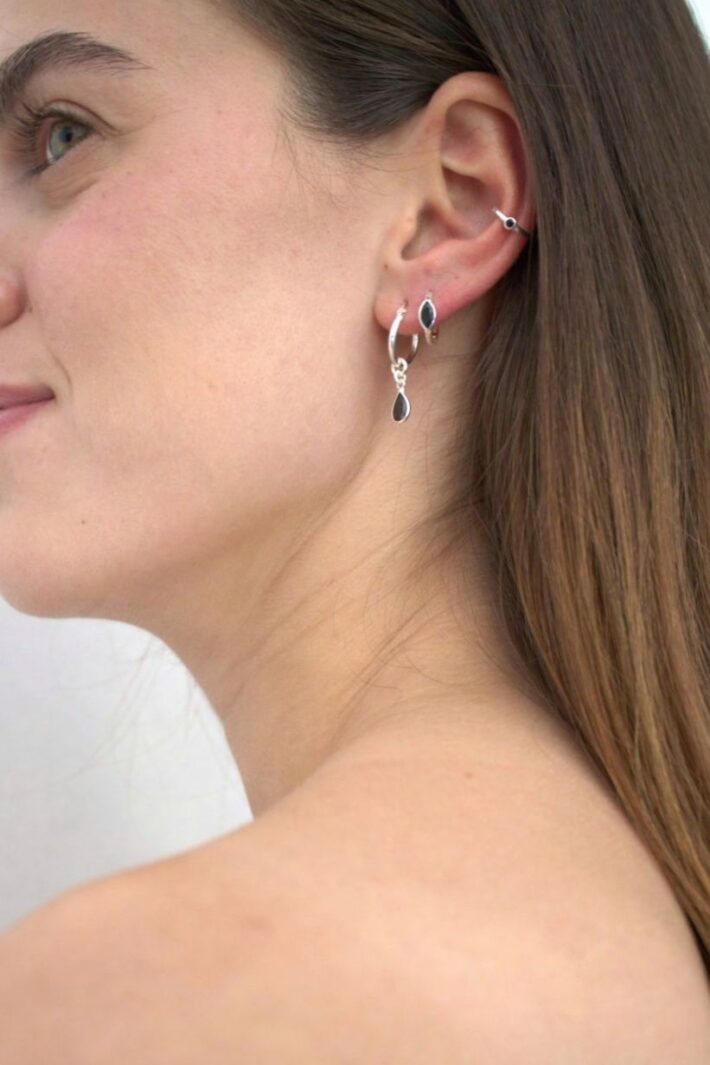 עגילי חישוק שיבוץ שחור לעריכה כסף 925 01 (1)