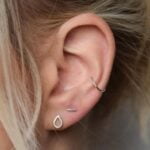 עגילים קטנים צמודים לאוזן מכסף אמיתי 925 או ציפוי זהב (2)