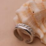 טבעת עבה פתוחה מכסף אמיתי 925