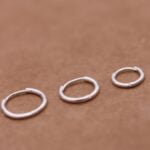 סט עגילי חישוק מדורגים מכסף אמיתי 925