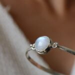 צמיד קשיח אבן חן מונסטון מכסף 925