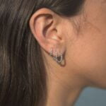 עגילי חישוק כדוריות מדורגים מכסף 925