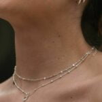 סט שרשראות מדורגות עם אבן חן אקווה מרין תכלת מכסף אמיתי 925