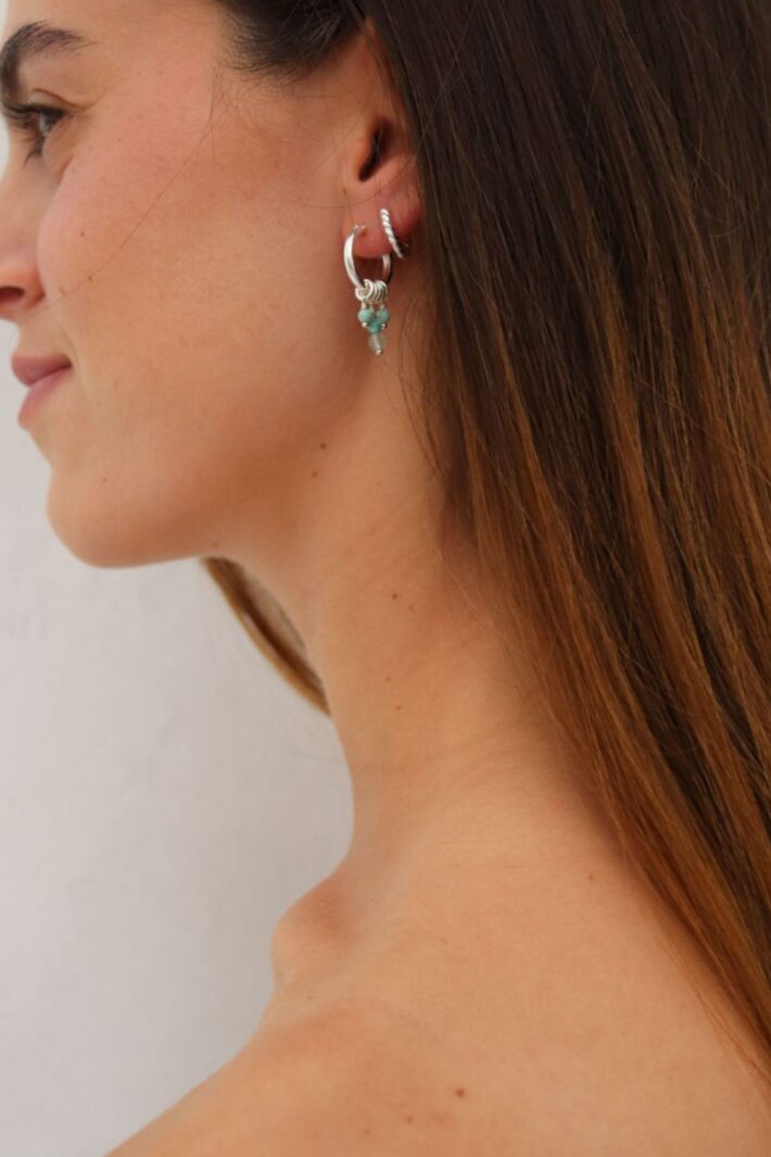 עגילי חישוק טורקיז ואוונטורין מכסף אמיתי 925 או גולדפילד.jpg