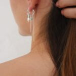 סט עגילים פנינה ואמזונייט כסף 925