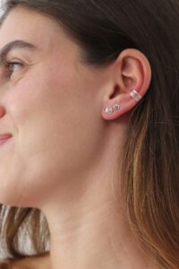 עגיל קונץ ללא חור מכסף 925 01