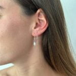 עגיל שרשרת שרוך פנינה ואבן אמטיסט סגולה 01