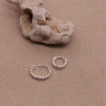 עגילי חישוק כדוריות מדורגים מכסף 925 (2)