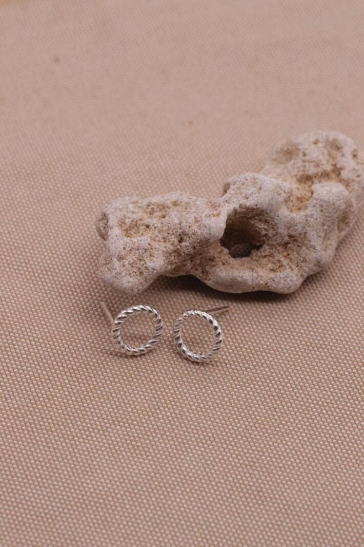 עגילי חישוק מלופפים צמודים לאוזן מכסף 925 או ציפוי זהב