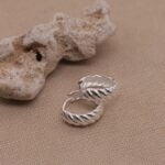 עגילי חישוק מעוטרים קטנים מכסף 925 (2)