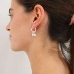 עגילי חישוק פנינים מכסף 925 (1)