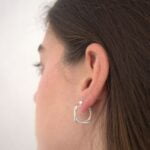 עגילי חישוק קטנים מרובעים מכסף 925 (2)