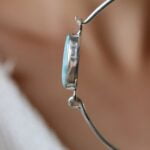 צמיד קשיח דק עם אבן חן לרימר תכלת מכסף 925 (1)