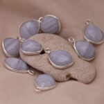 שרשרת כדוריות עדינה עם אבן חן בלו לייס כחולה טבעית מכסף 925 (1)