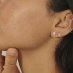 עגילים עגולים מרוקעים צמודים לאוזן מכסף 925 או גולדפילד