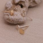 עגילים עגולים מרוקעים צמודים לאוזן מכסף 925 או גולדפילד (2)