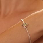 צמיד חבל עדין בשילוב אבן סיטרין צהובה מכסף 925