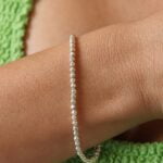 צמיד כסף מיוחד בשילוב חרוזי כסף קטנים מרוקעים מכסף 925 (1)