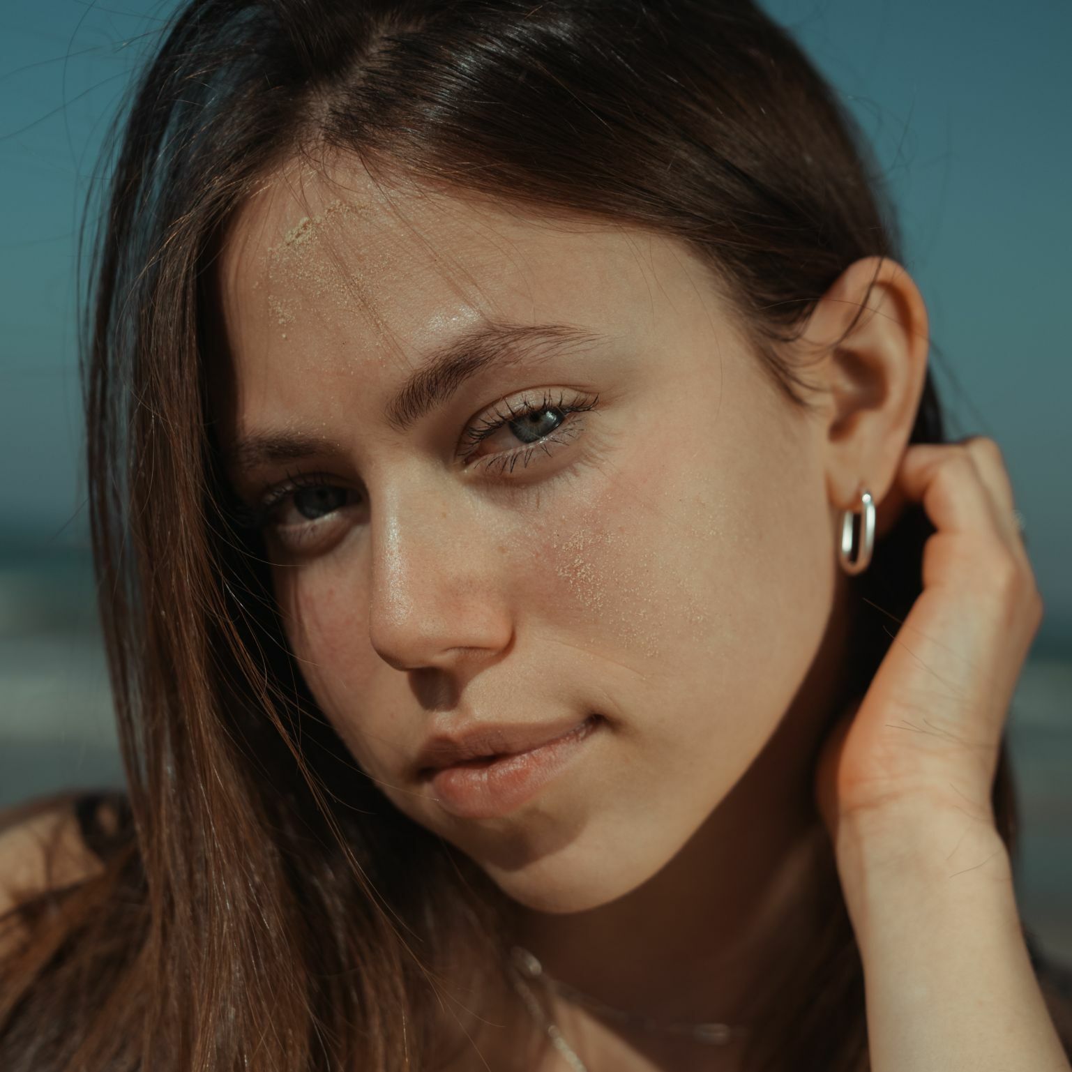 עגילי חישוק מכסף אמיתי