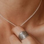 טבעת כסף אתנית מעוטרת מכסף 925