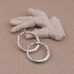 עגילי חישוק עבים מיוחדים מכסף 925 (2)