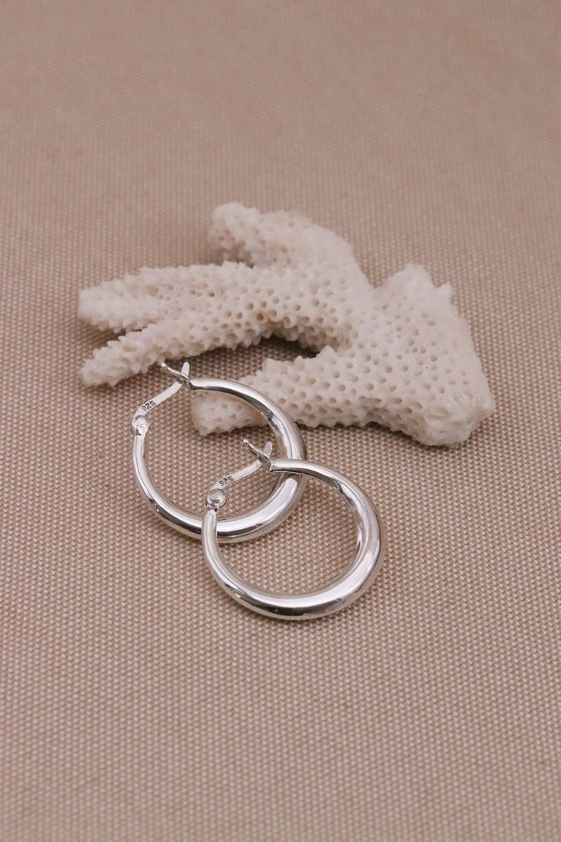 עגילי חישוק עבים מיוחדים מכסף 925 (2)