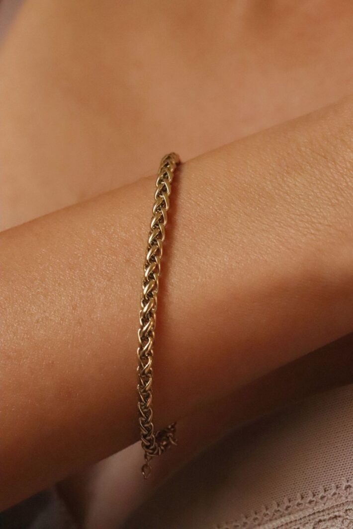 צמיד מציפוי זהב בייסיק ללא תליון (1)