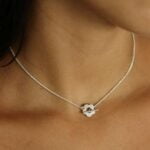 שרשרת חבל עדינה עם סגירת פרח קדמית מכסף 925 (1)