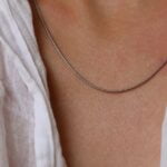 שרשרת יוניסקס חלקה לגברים ונשים עמידה במים מפלדת אלד חלד