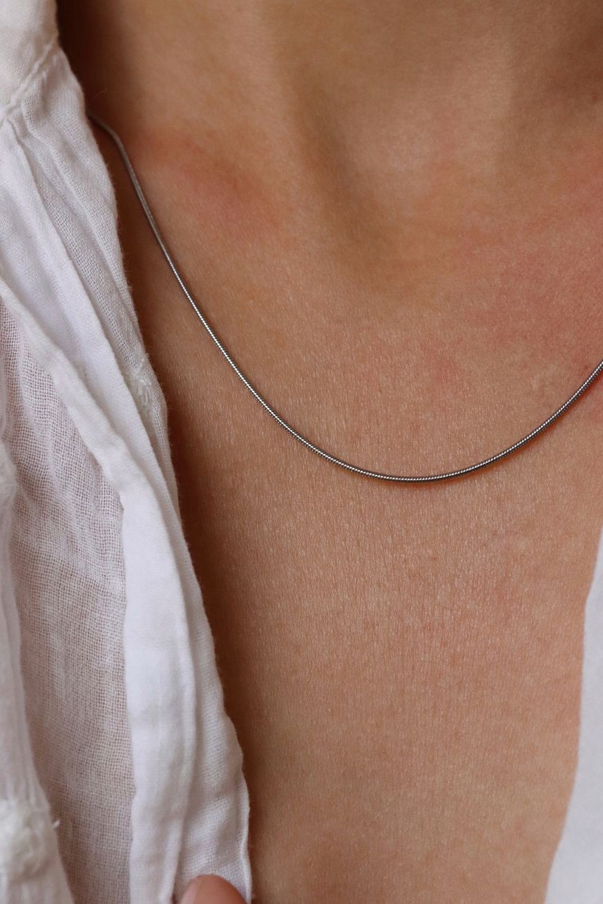 שרשרת יוניסקס חלקה לגברים ונשים עמידה במים מפלדת אלד חלד