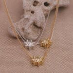 שרשרת עדינה עם חרוז בצורת שמש מכסף 925 או גולדפילד (2)