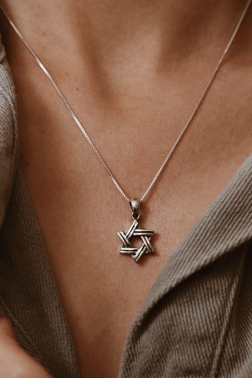 שרשרת מגן דוד מיוחד לאישה מכסף 925