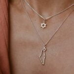 שרשרת מגן דוד עדינה ושרשרת מפת ישראל מכסף 925