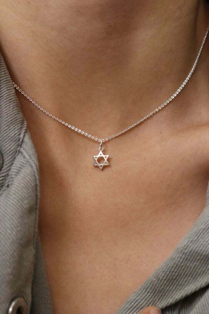 שרשרת מגן דוד עדינה לנשים מכסף 925
