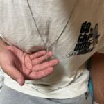 שרשרת מפת ישראל ארוכה לגבר מכסף 925 (1)